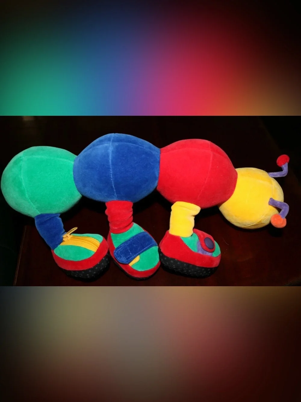 Learning Caterpillar Zip Button Snap Developmental Toy by Aurora Baby
